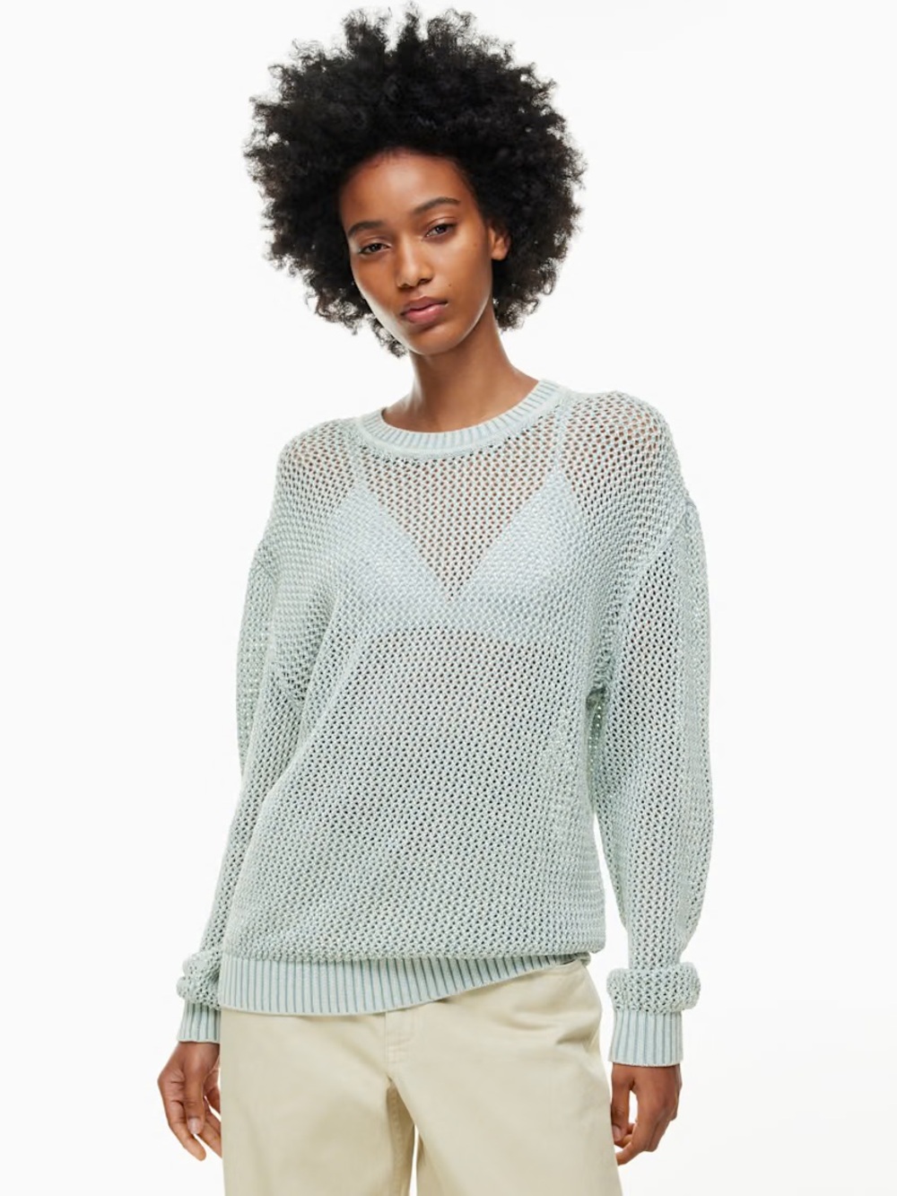 Aritzia TNA Beaumont Sweater in Sage Stone